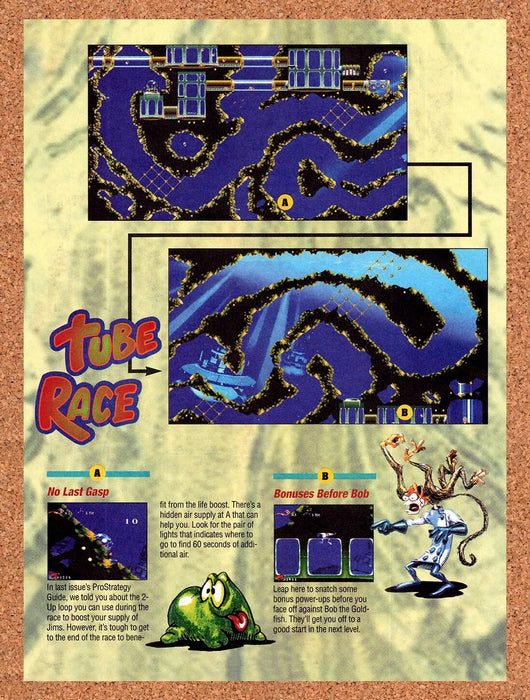 1995 Earthworm Jim Tube Race Map Original Ad v17 - for just $17.99! 
