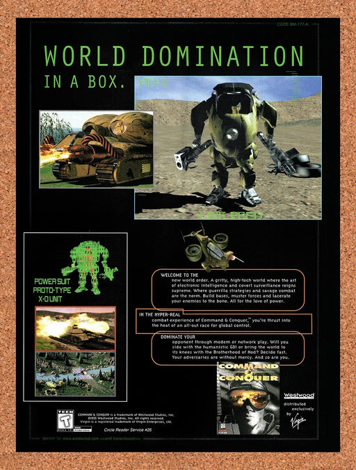 1995 Command & Conquer PC Original Ad v4 - for just $18.29! 