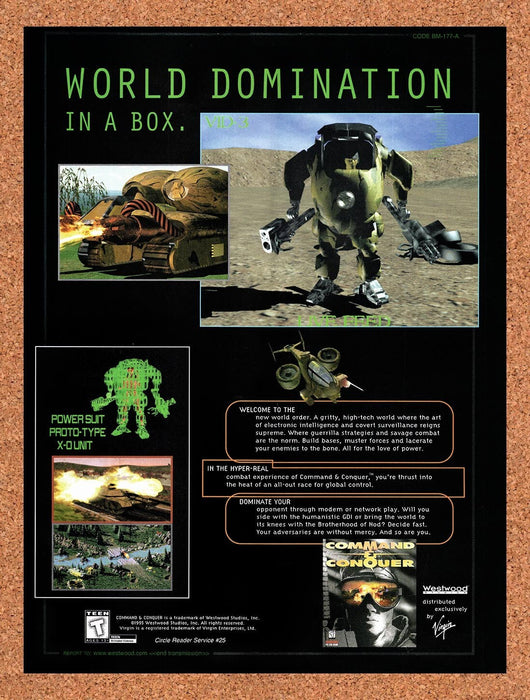 1995 Command & Conquer PC Original Ad v4 - for just $18.29! 