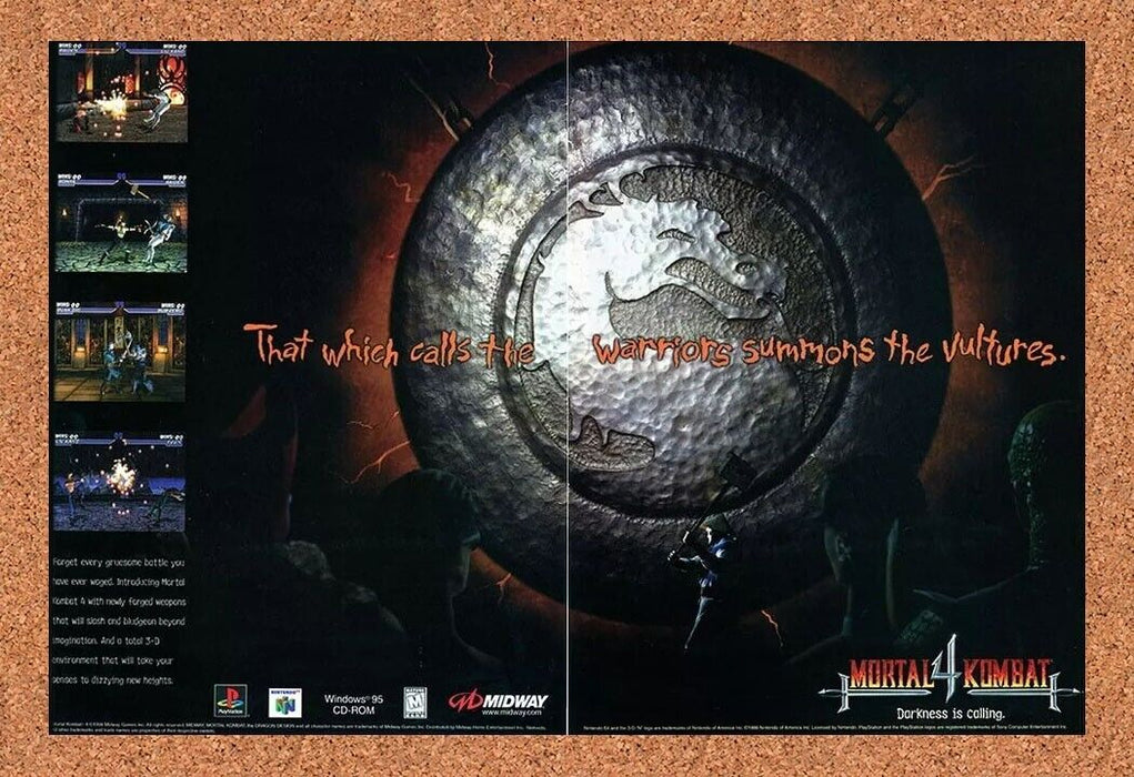 1999 Mortal Kombat 4 PS1 Original Ad - for just $21.49! 