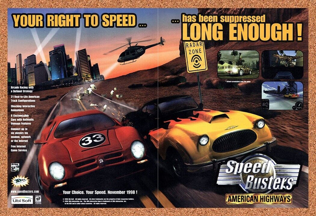 1998 Speed Busters American Highways PC Original Ad v1 - for just $21.49! 