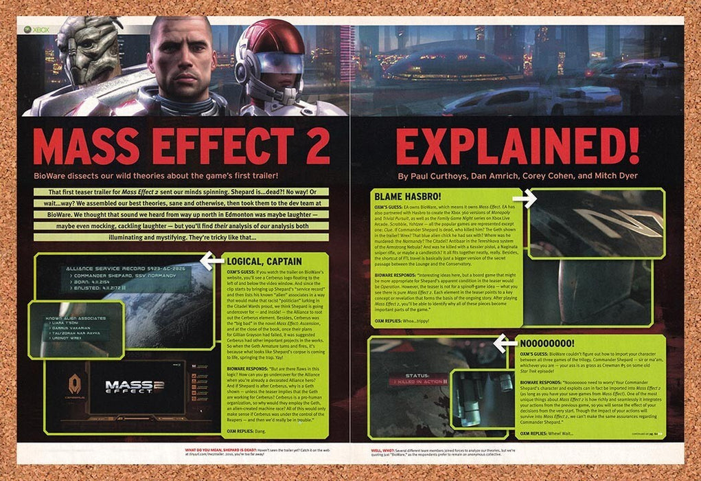 2009 Mass Effect 2 Xbox 360 Preview Original Ad v5 - for just $21.49! 