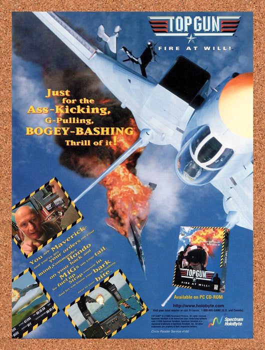 1996 Top Gun Fire At Will PC Original Ad v1 - for just $17.99! 