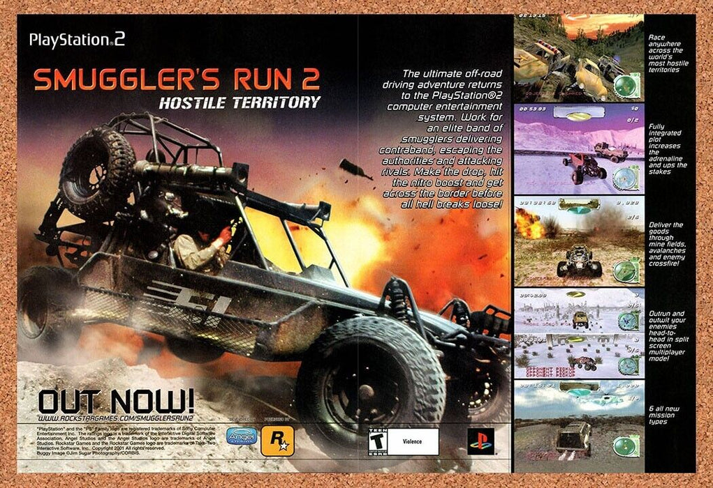 2002 Smuggler's Run 2 Hostile Territory PS2 Original Ad v1 - for just $21.49! 