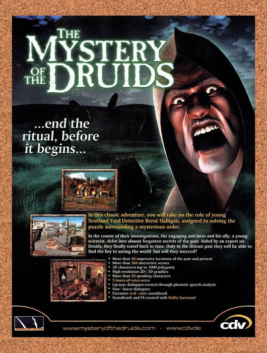 2001 The Mystery Of The Druids PC Original Ad v1 - for just $17.99! 