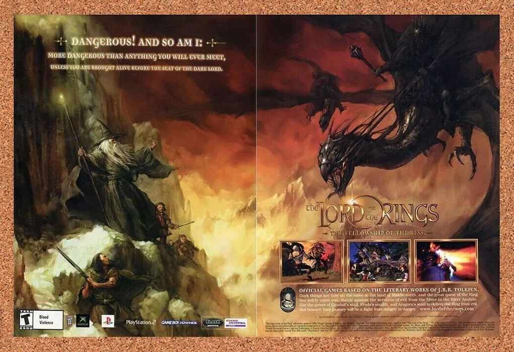 2003 Lord of the Rings Fellowship Of Ring PS2 Original Ad - for just $21.49! 