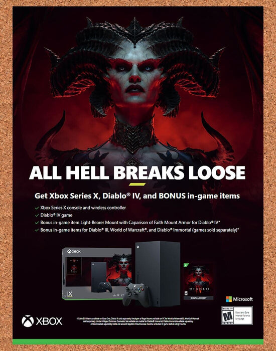 2023 Diablo IV Xbox Series X Original Ad - for just $17.99! 