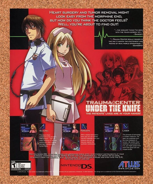 2006 Trauma Center DS Under the Knife Original Ad - for just $17.99! 