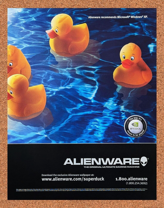2006 Alienware Gaming PC Original Rubber Duckies Ad - for just $17.99! 