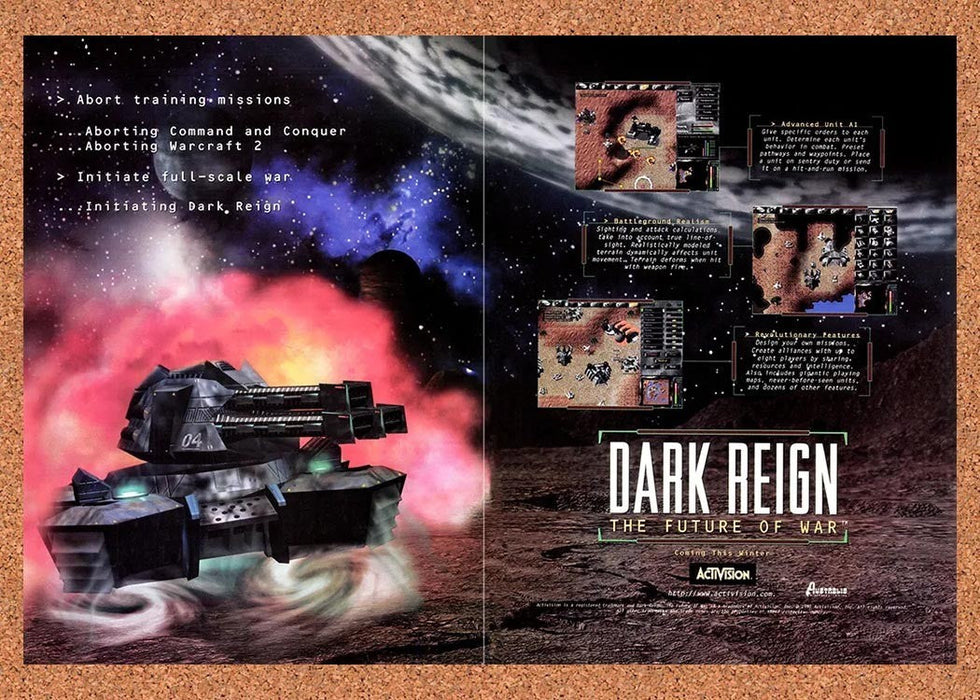 1996 Dark Reign The Future Of War PC Original Ad v3 - for just $23.99! 