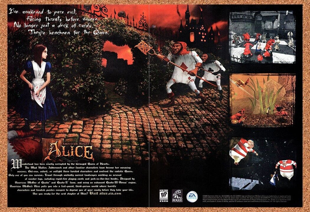 2001 American McGee's Alice PC Original Ad v4 - for just $23.49! 