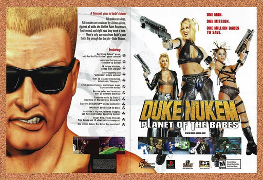 2000 Duke Nukem Planet Of The Babes PS1 Original Advertisement v3 - for just $23.99! 
