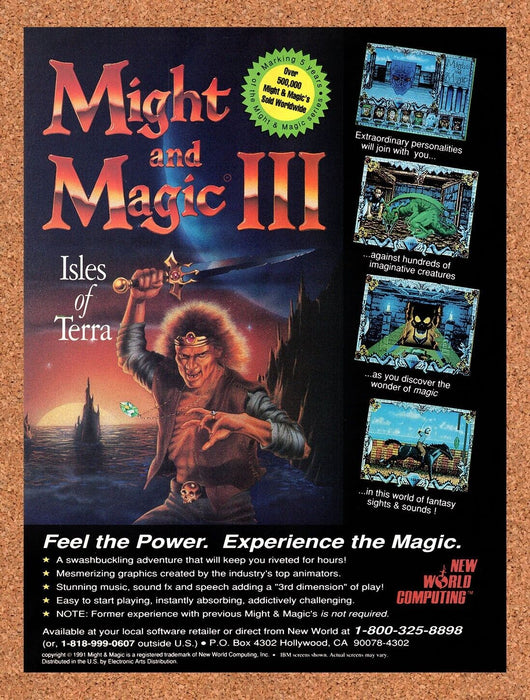 1992 Might And Magic 3 Isles Of Terra IBM Original Ad v1 - for just $18.49! 