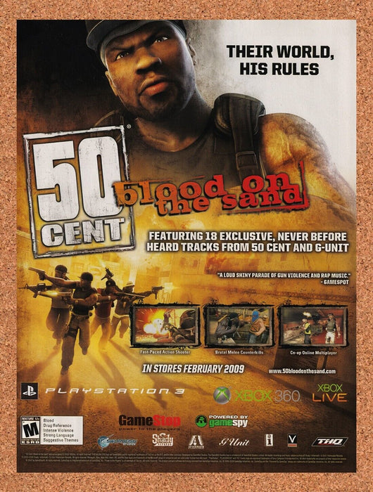 2009 50 Cent Blood On The Sand Xbox 360 Original Ad v1 - for just $15.29! 