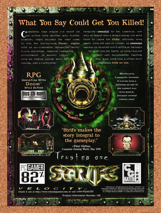 1996 Strife PC Original Ad v2 - for just $19.49! 