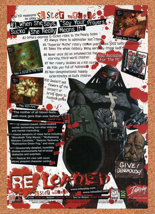 1997 Reloaded PS1 Original Ad - for just $17.99! 
