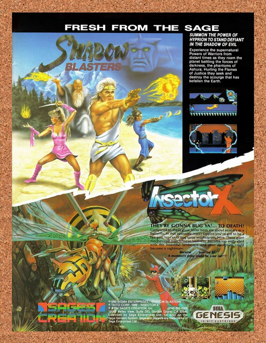 1990 Sages Creation Genesis Games Original Ad v1 - for just $17.99! 