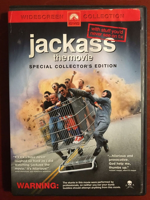 Jackass The Movie (DVD, 2002, Unrated Special Collectors Edition) - J1231 - for just $1.99! 