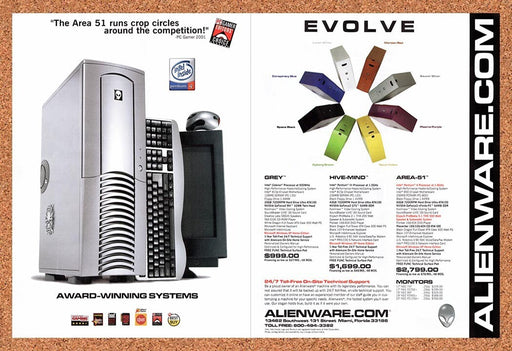 2001 Alienware Evolve Area-51 Original Ad v6 - for just $21.49! 