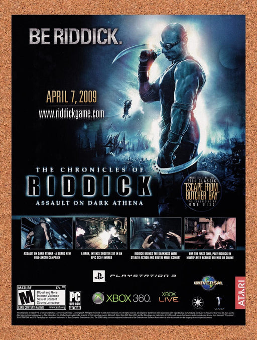 2009 Chronicles Of Riddick Xbox 360 Original Ad v2 - for just $17.99! 