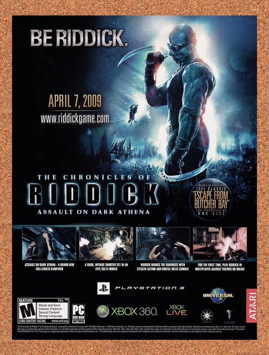 2009 Chronicles Of Riddick Xbox 360 Original Ad v2 - for just $17.99! 