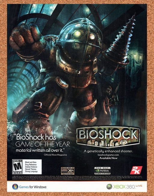 2007 BioShock Xbox 360 Original Ad - for just $17.99! 