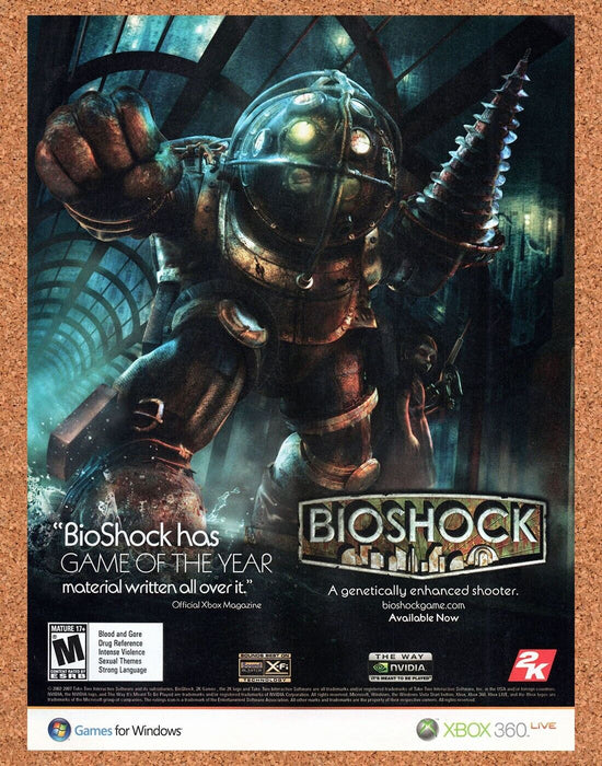 2007 BioShock Xbox 360 Original Ad - for just $17.99! 