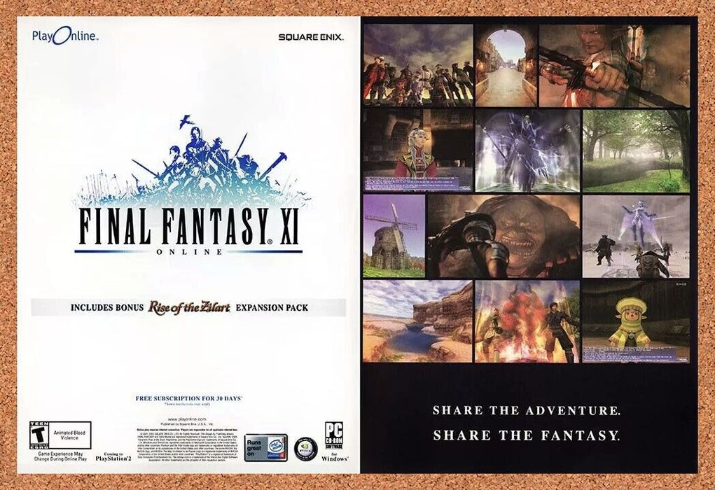 2005 Final Fantasy XI Online PC Zilart Original Ad - for just $22.49! 