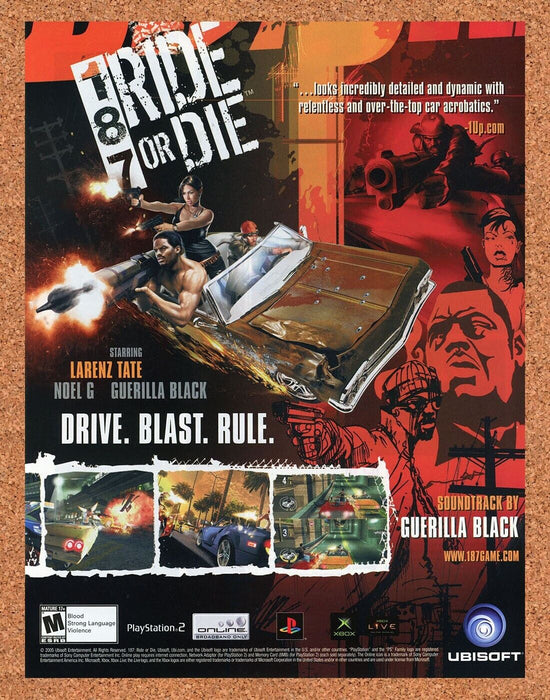 2005 187 Ride Or Die PS2 Original Ad - for just $17.99! 