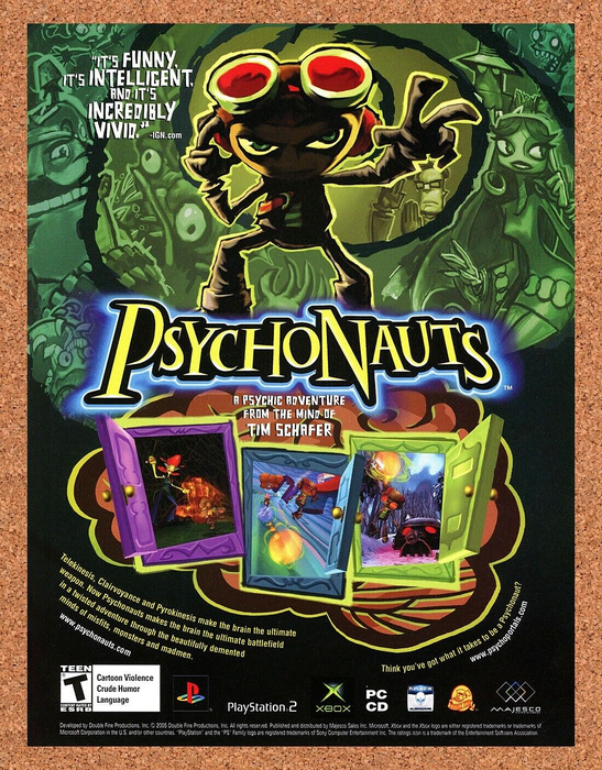 2005 Psychonauts Xbox Original Ad v2 - for just $18.49! 