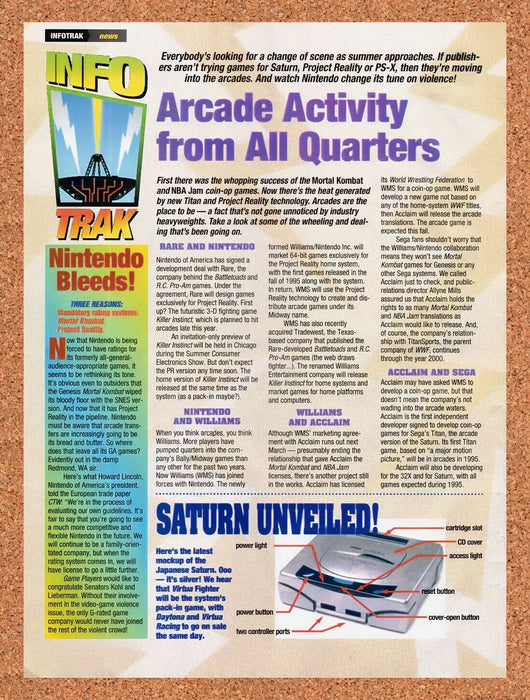 1994 Sega Saturn Console Unveiled Preview Original Ad v3 - for just $17.99! 