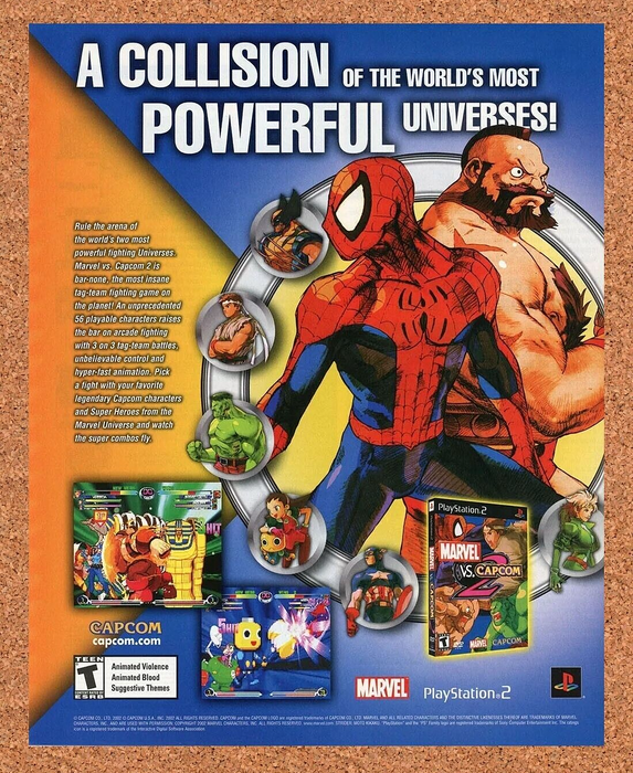 2004 Marvel vs Capcom 2 PS2 Original Ad v1 - for just $17.99! 