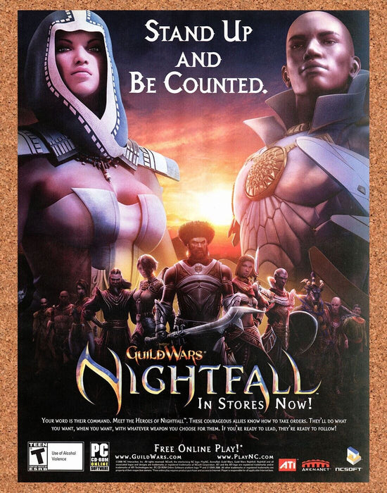 2007 Guild Wars Nightfall PC Original Ad - for just $17.99! 