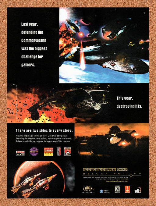 1999 Independence War Deluxe Edition PC Original Ad v1 - for just $17.99! 