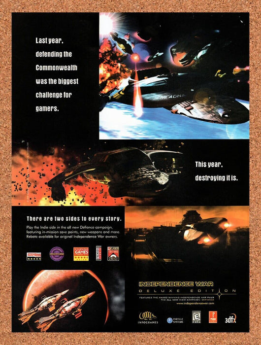 1999 Independence War Deluxe Edition PC Original Ad v1 - for just $17.99! 
