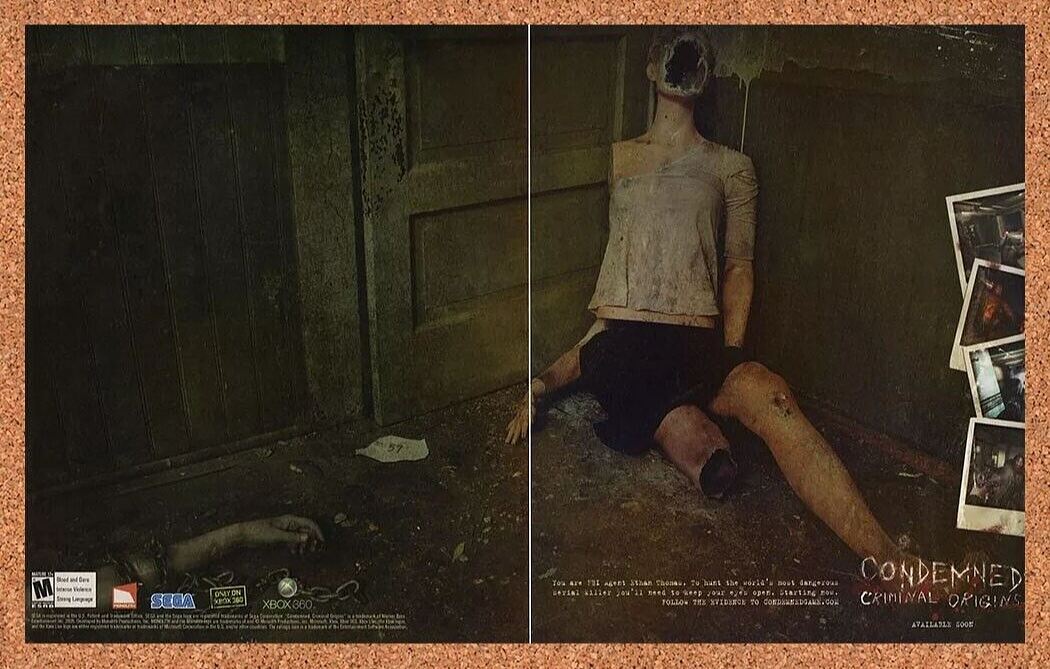 2006 Condemned Criminal Origins Xbox 360 Original Ad v2 - for just $21.49! 