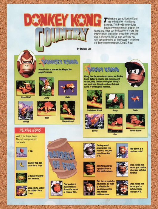 1995 Donkey Kong Country SNES Original Advertisement vr5 - for just $19.49! 
