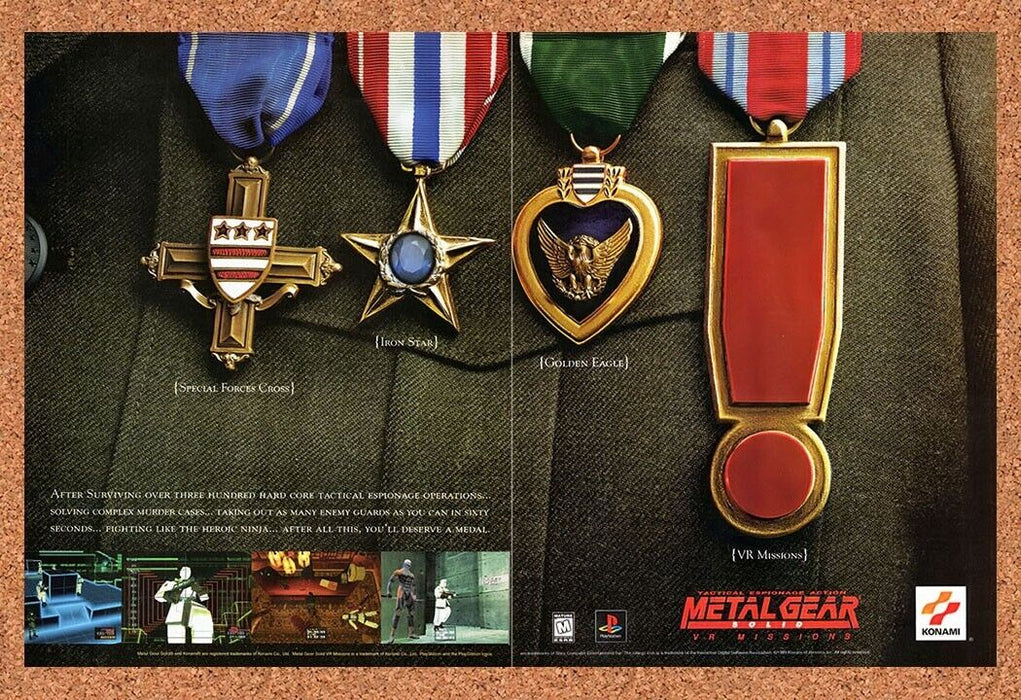 1999 Metal Gear Solid VR Missions PS1 Original Ad v1 - for just $18.69! 