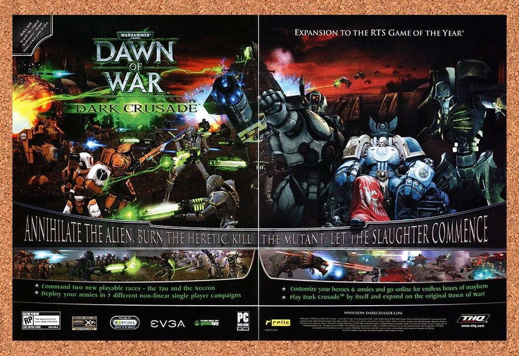 2006 Warhammer Dawn War Dark Crusade PC Original Ad - for just $21.49! 