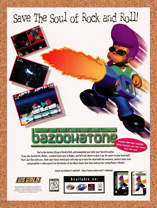 1996 Johnny Bazookatone Saturn Original Ad v1 - for just $17.99! 