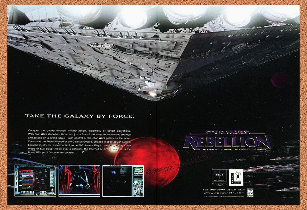 1998 Star Wars Rebellion PC Original Ad - for just $21.49! 