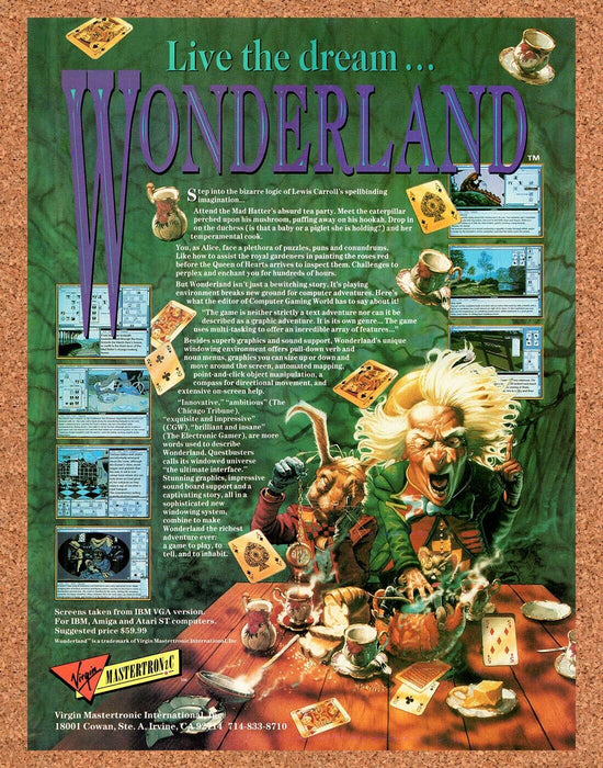 1990 Wonderland IBM Original Ad - for just $17.99! 