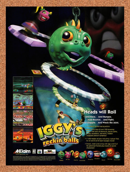 1998 Iggys Reckin Balls N64 Original Ad v1 - for just $17.99! 