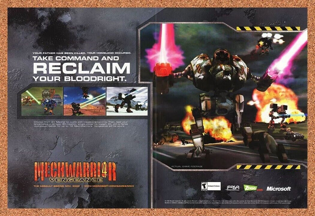 2002 MechWarrior 4 Vengeance PC Original Ad - for just $21.49! 
