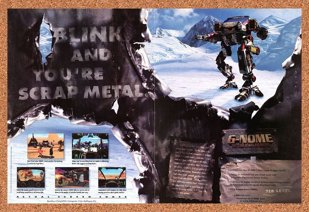 1999 G-Nome Clash Of Man And Machine PC Original Ad - for just $21.49! 
