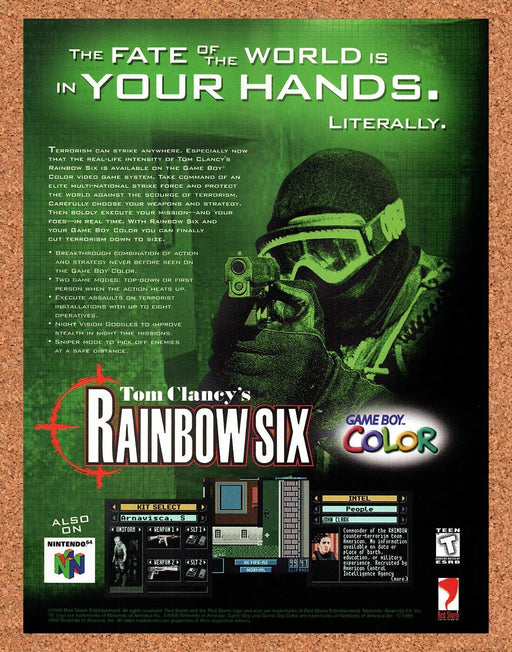 2000 Rainbow Six GBC Original Ad v4 - for just $17.99! 
