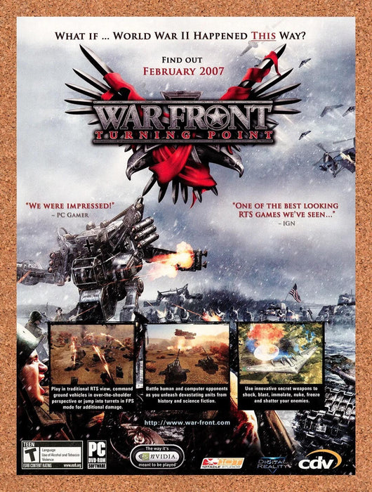 2007 War Front Turning Point PC Original Ad v1 - for just $19.49! 