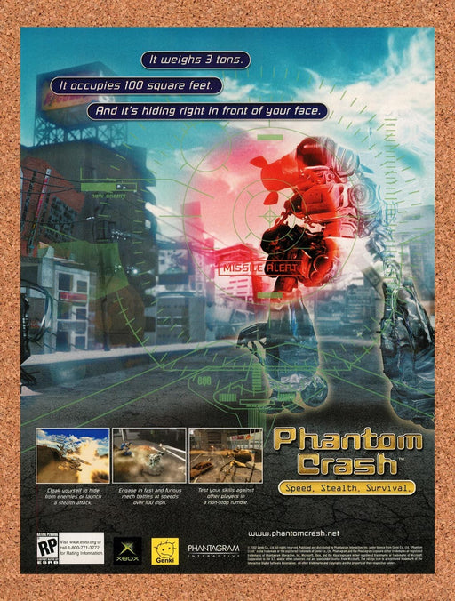 2002 Phantom Crash Xbox Original Ad v2 - for just $19.49! 