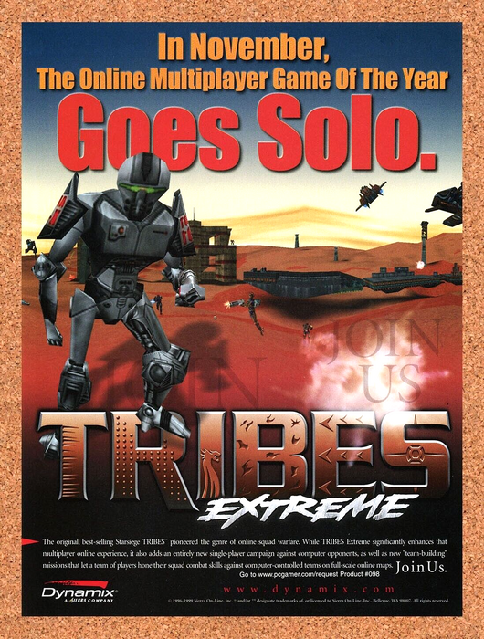 1999 Tribes Extreme PC Original Ad v3 - for just $17.99! 