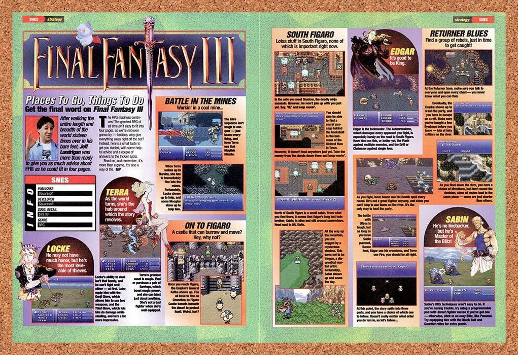 1994 Final Fantasy III SNES Original Ad v4 - for just $22.49! 